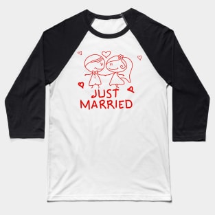 JUST MARRIED Baseball T-Shirt